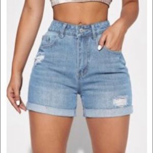 NWOT shein shorts jeans high waist